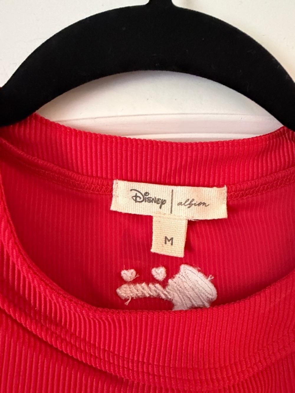 Disney Red Ribbed Minnie Mouse Cropped Tank - Picture 3 of 4
